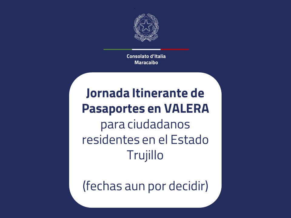 Passaporti Itineranti Valera 2026 ESP